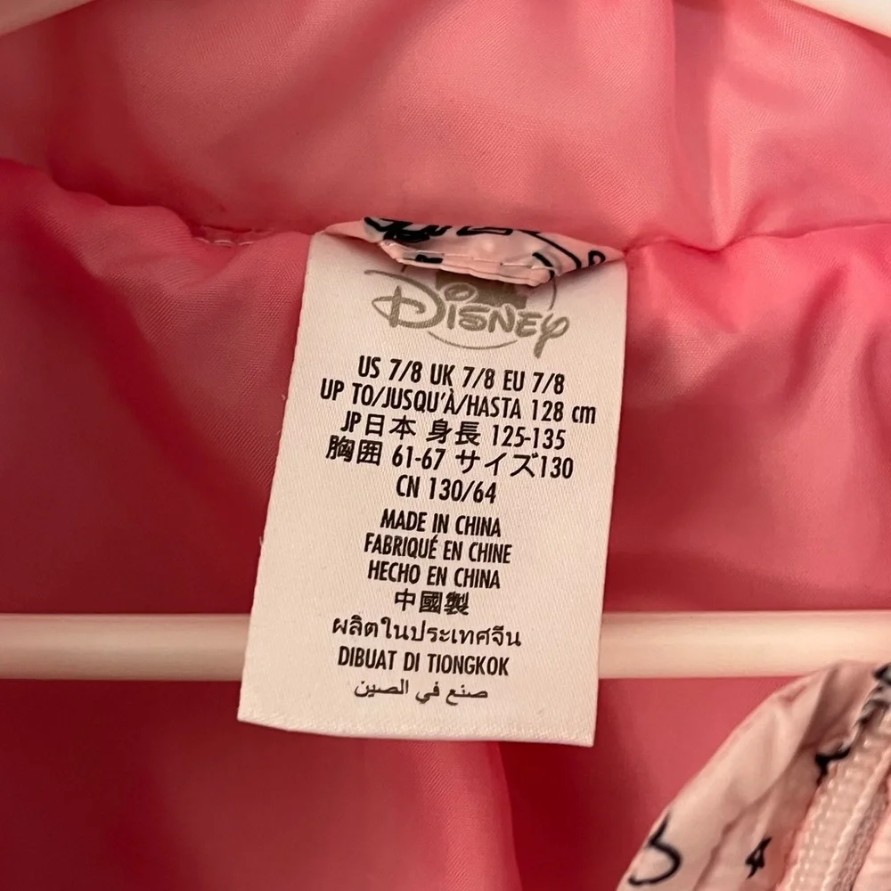 Disney Pink Puffer Jacket with Script Design - Picture 3 of 5